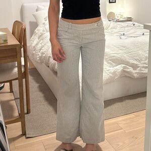 Chic Light Gray Women's Flare Pants